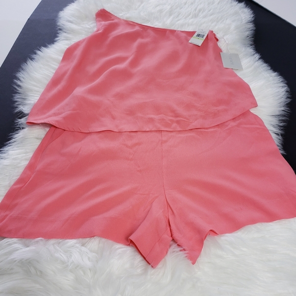 1. State Women's Havana Coral Romper One Shoulder Size 4 - Picture 4 of 10